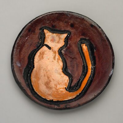 Cat's Back Ceramic Plate