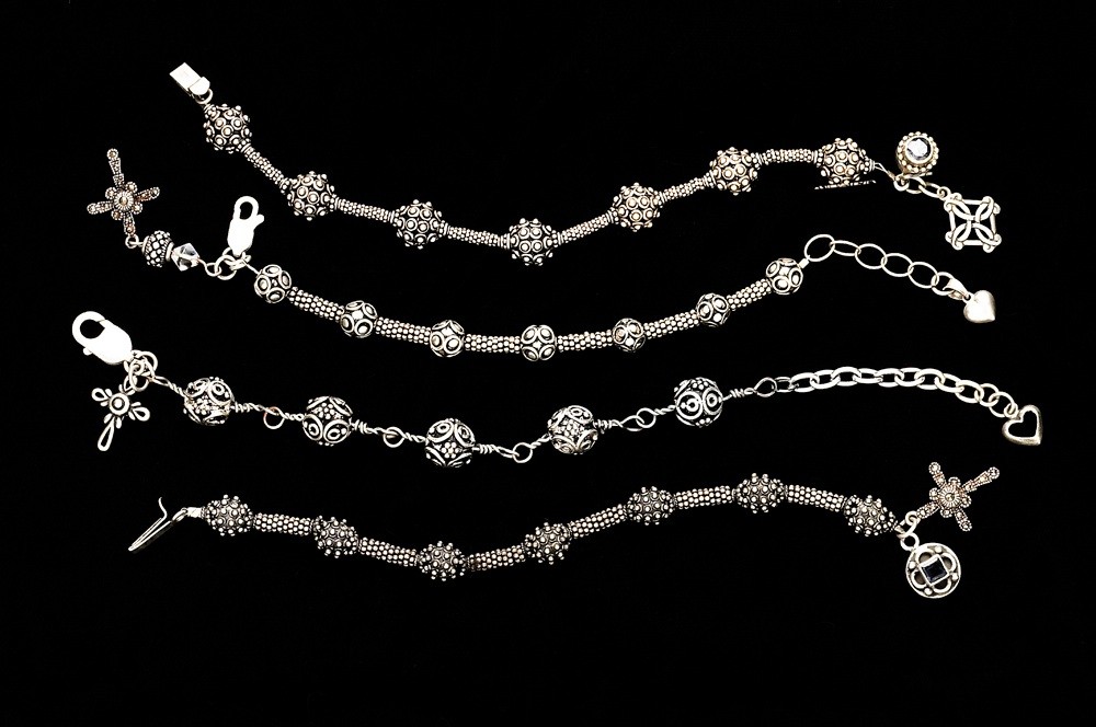 Silver prayer bracelets