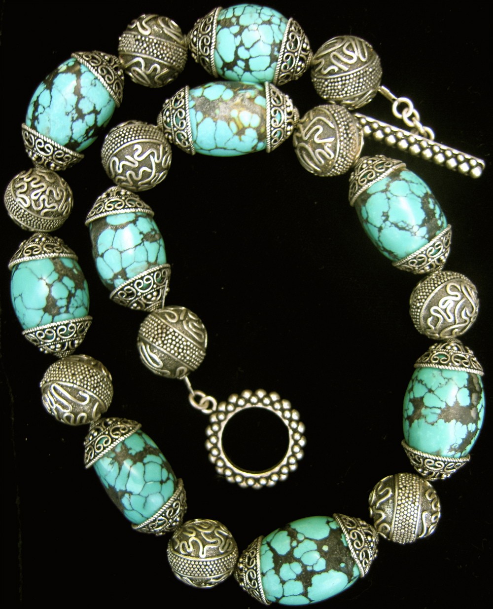 Turquoise nuggets necklace