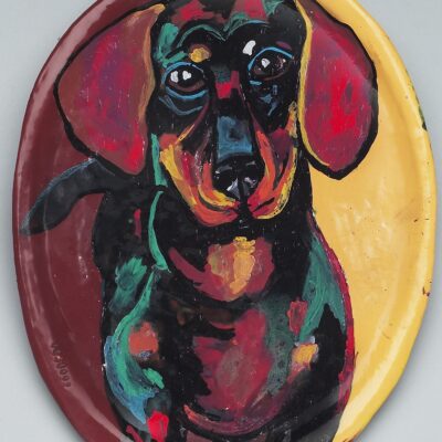 Wiener dog plate